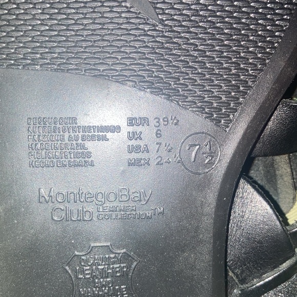 Women’s Montegobay Club Quality Leather Sandals Sizes 7 1/2 - Picture 4 of 5